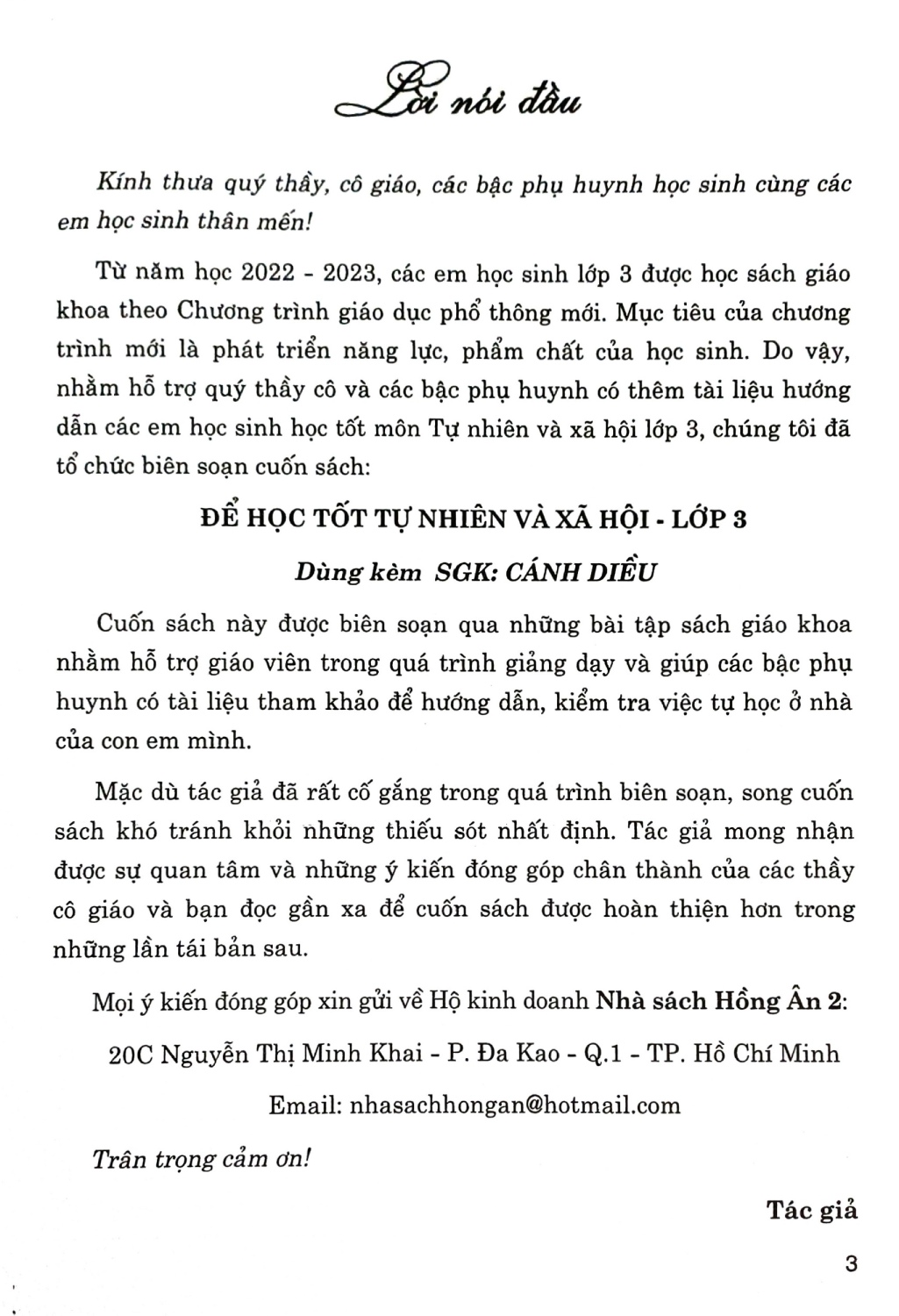 ĐỂ HỌC TỐT TỰ NHIÊN VÀ XÃ HỘI LỚP 3 (Dùng kèm SGK Cách diều)